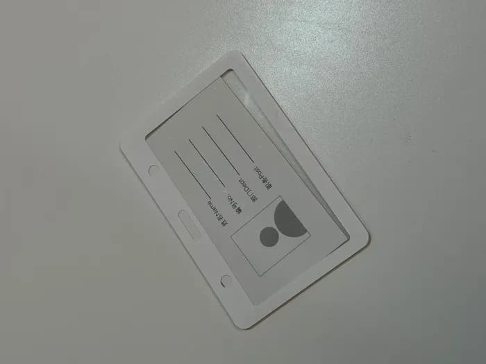 plastic badge holder 90x54mm