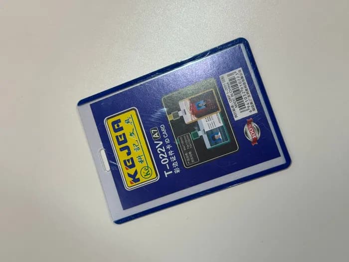 plastic badge holder 84x118mm