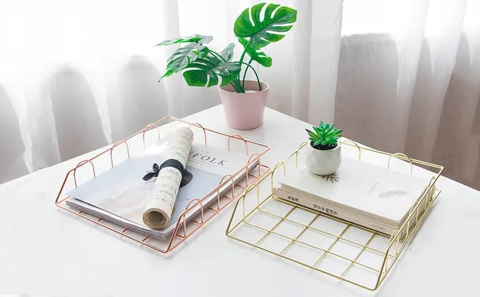metal document tray
